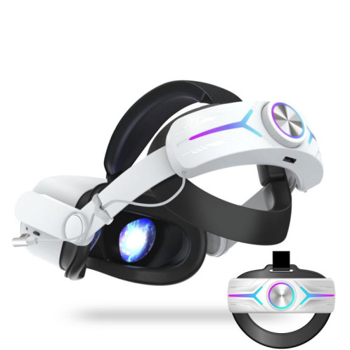 Pour Meta Quest 2 VR RGB, serre-tête réglable, batterie intégrée de 8 000 mAh (Gaming Black) SH201B864-09
